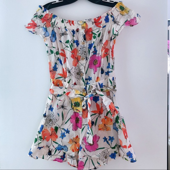 Short florL print jumpsuit - Picture 4 of 6